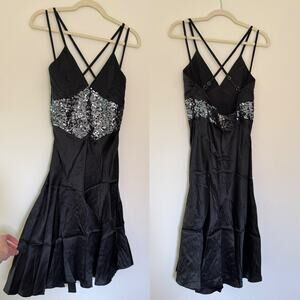 NWT 100% Silk BCBG Maxazria Sequin Slip Dress